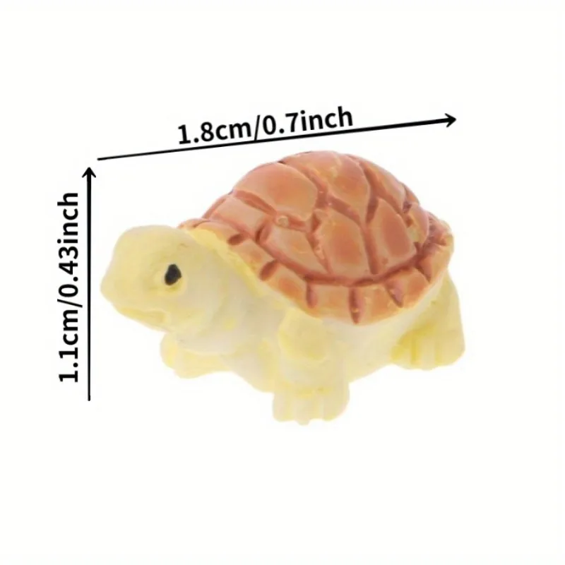 10PCS Colorful Turtle - Party Game Toys Souvenir Gifts Micro Landscape Sand Table Landscape Ornaments Drift Bottle Filling