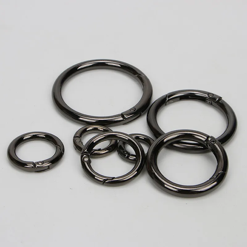 

Metal O Ring Spring Clasps Openable Round Carabiner Keychain Bag Clips Hook Dog Chain Buckles Connector