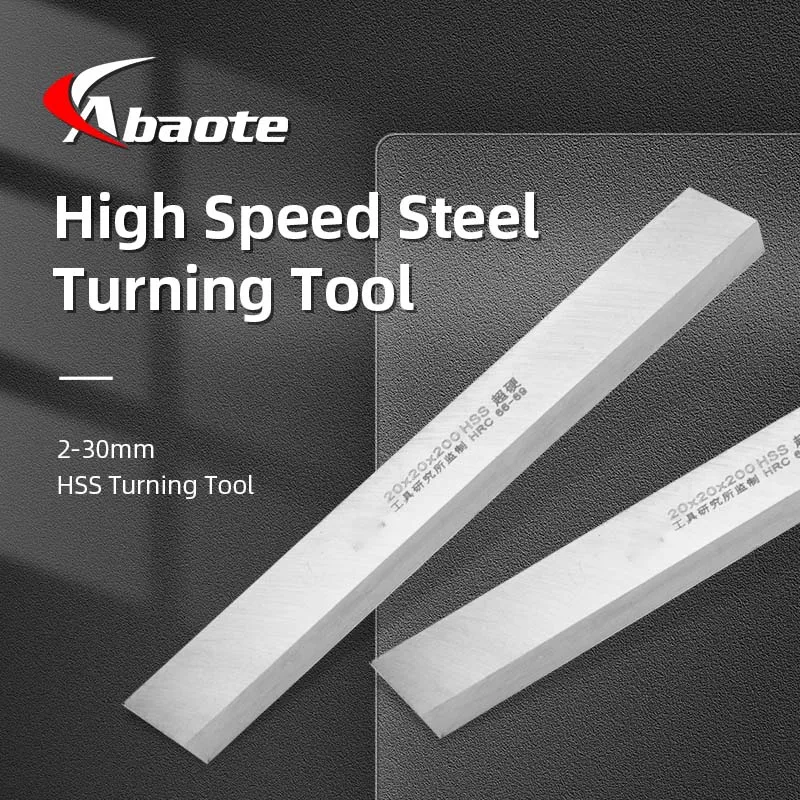 

ABAOTE High Speed Steel Turning Tool Length 200mm CNC Lathe Woodworking Lathe Tool Bar White Steel Lathe Machining Tool