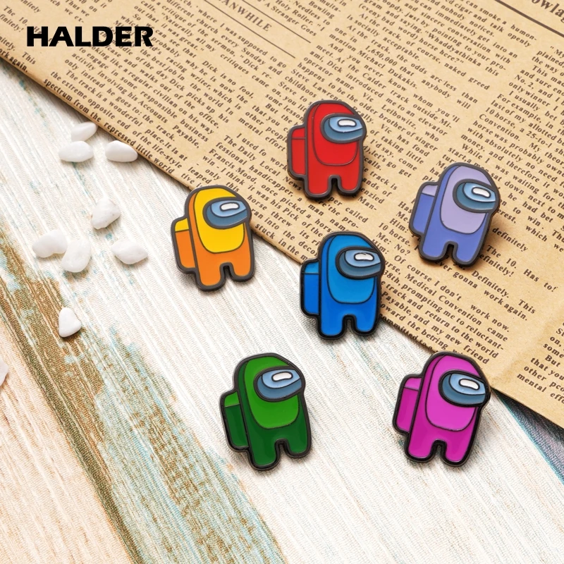 HALDER Cute Astronaut Enamel Pins Colorful Creative Cartoon Characters Alloy Brooch Backpack Badges Jewelry Gifts For Kids Woman