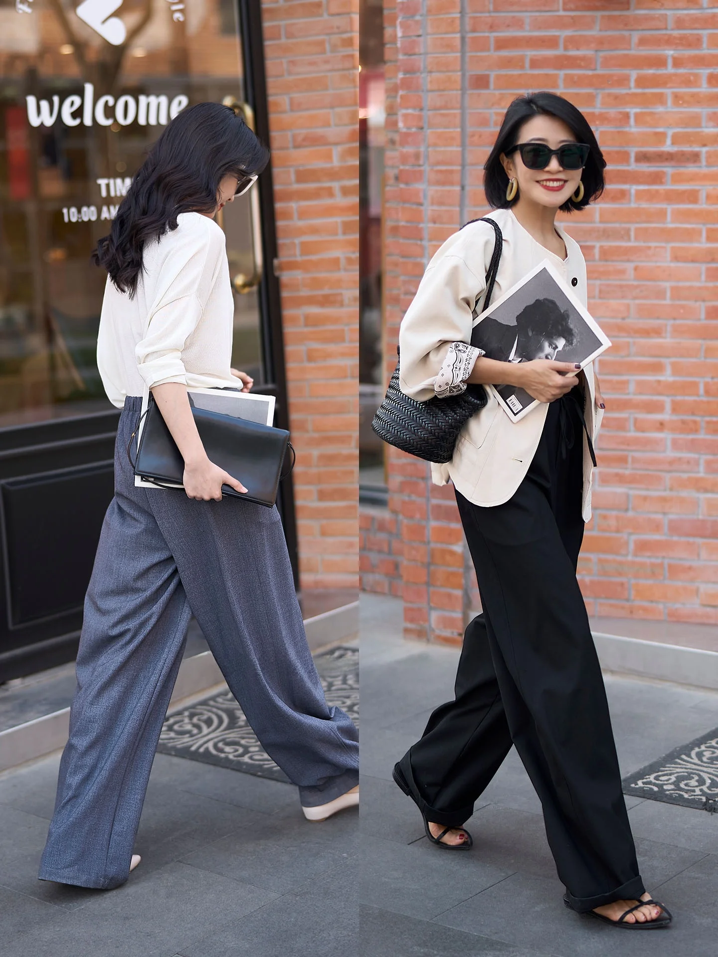 

Повседневные широкие брюки из ткани TR: сухие, стильные, на все лето. Женские, с естественной талией, из смеси полиэстера, вискозы и спандекса.