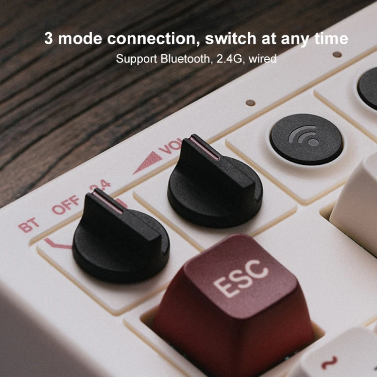 سعر الجملة 8Bitdo Retro 2.4G Wireless Full Key ثلاثي الوضع الميكانيكية 87 مفتاحًا لوحة مفاتيح الألعاب ذات المحور الأبيض لـ BT/2.4G/السلكية