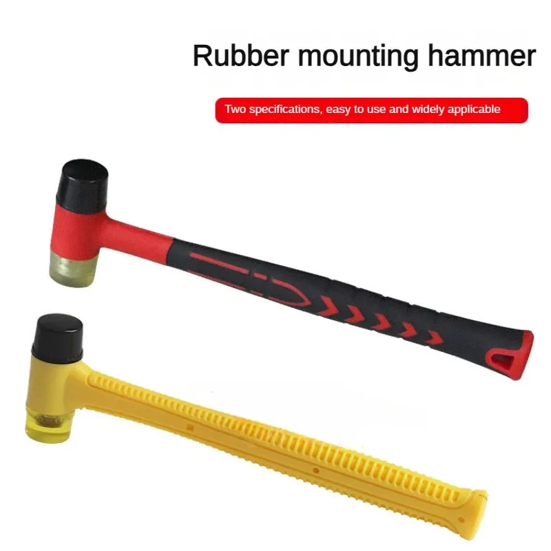 DIY Gold and Silver Tool Hammer Hand Tool Rubber Hammer Multi functional Soft Hammer Double sided Rubber Hammer