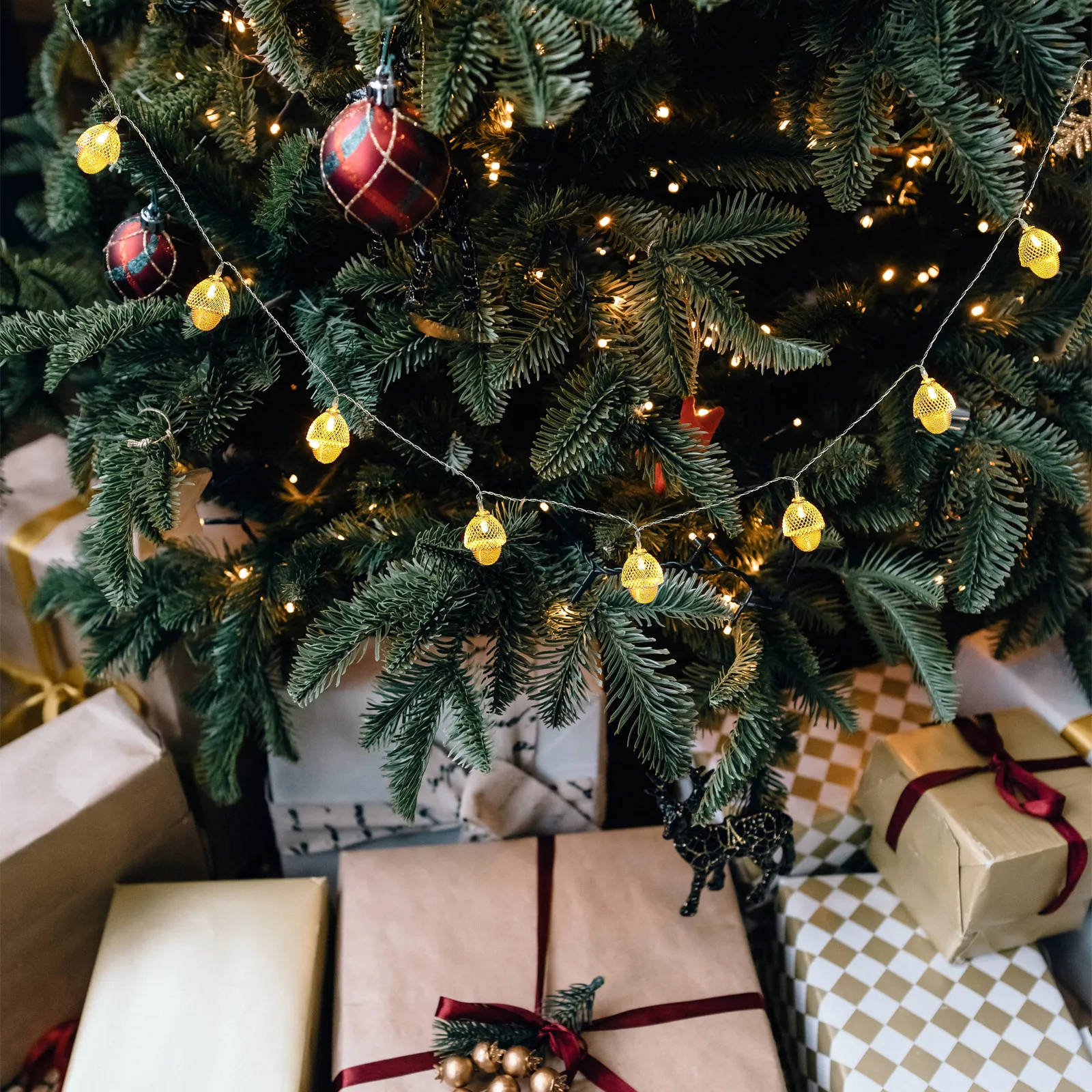 

Декоративная гирлянда-шары Acorn Design из полого пластика, безопасная, для праздничного оформления двора, вечеринок, дома и улицы на День Благодарения и Рождество