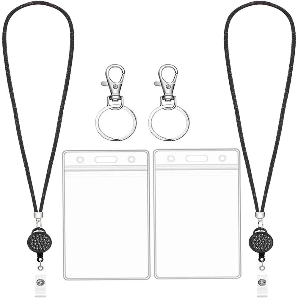 

Id Card Holder Badge Reel Lanyard Design Anti-Scratch Protection Cover for Work Pass Students Nurses Doctors Id Holder