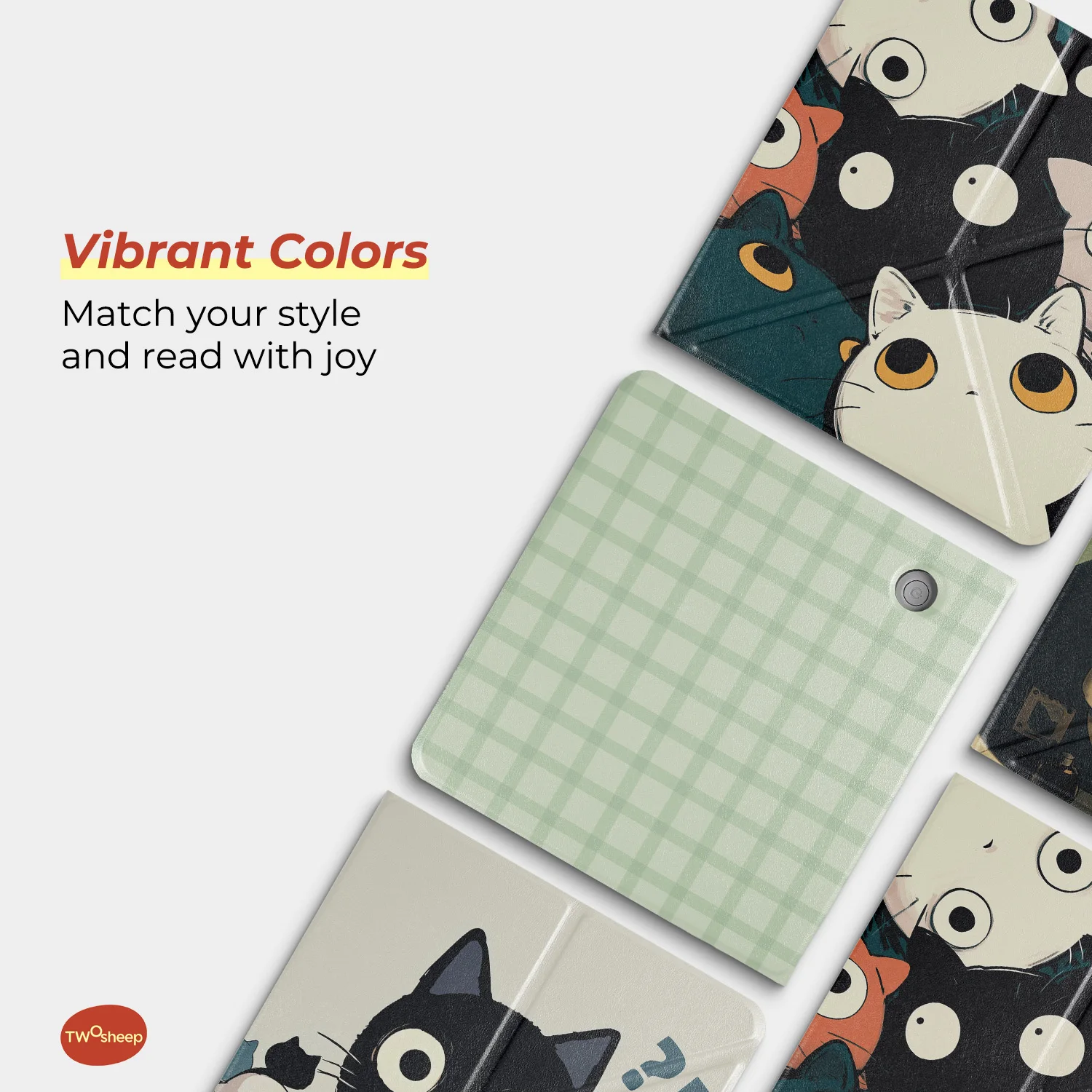 Twosheep Urocza Ilustracja Magnetyczne Etui Odczepiane Pasujące do Kobo Libra Colour, Kobo Libra2 z Uchwytem na Pióro, Akrylowa Podstawka, Przezroczysta Obudowa — zdjęcie produktu 6
