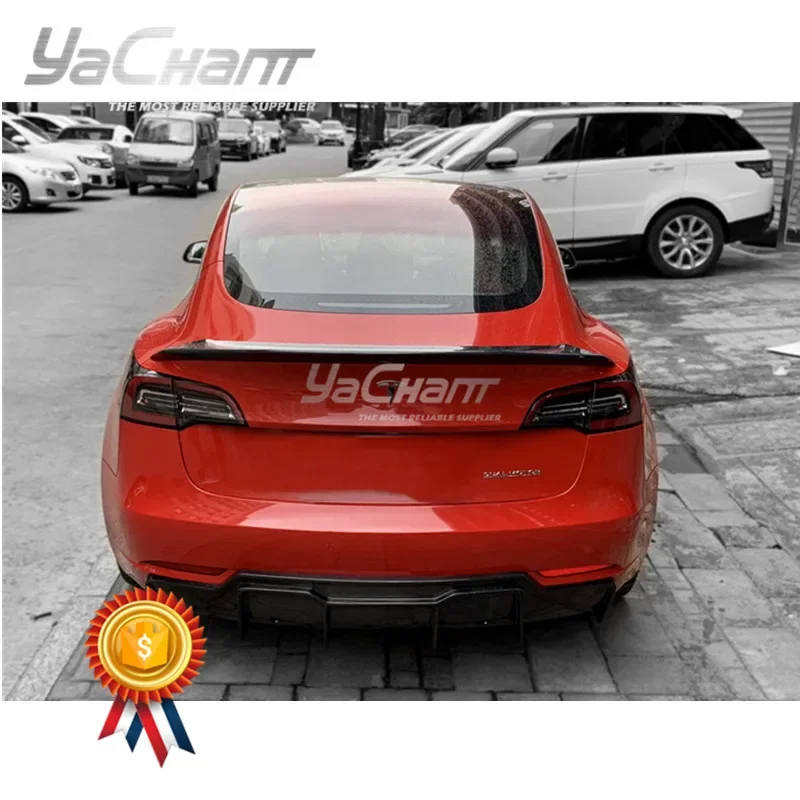 In Stock Sale Dry Carbon Fiber Rear Wing 2018-2019 Model 3 VRS Style Rear Spoiler Wing