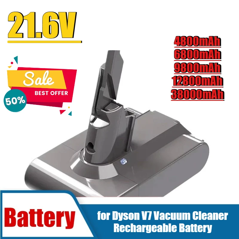 

21.6V New for Dyson V7 Vacuum Cleaner Rechargeable Battery, for Samsung Cell High-Capacity