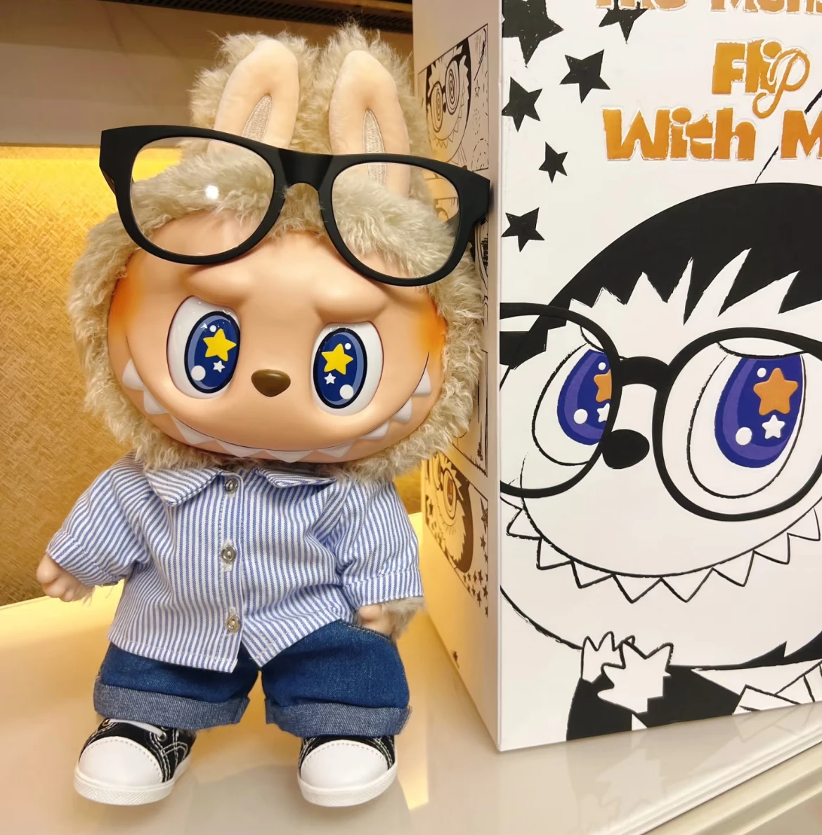 Genuine 40cm Big Doll Labubu The Monsters Flip With Me Series Kawaii Vinyl Toy 1/2/3/8/9th Collection Decoration Cute Kids Gift