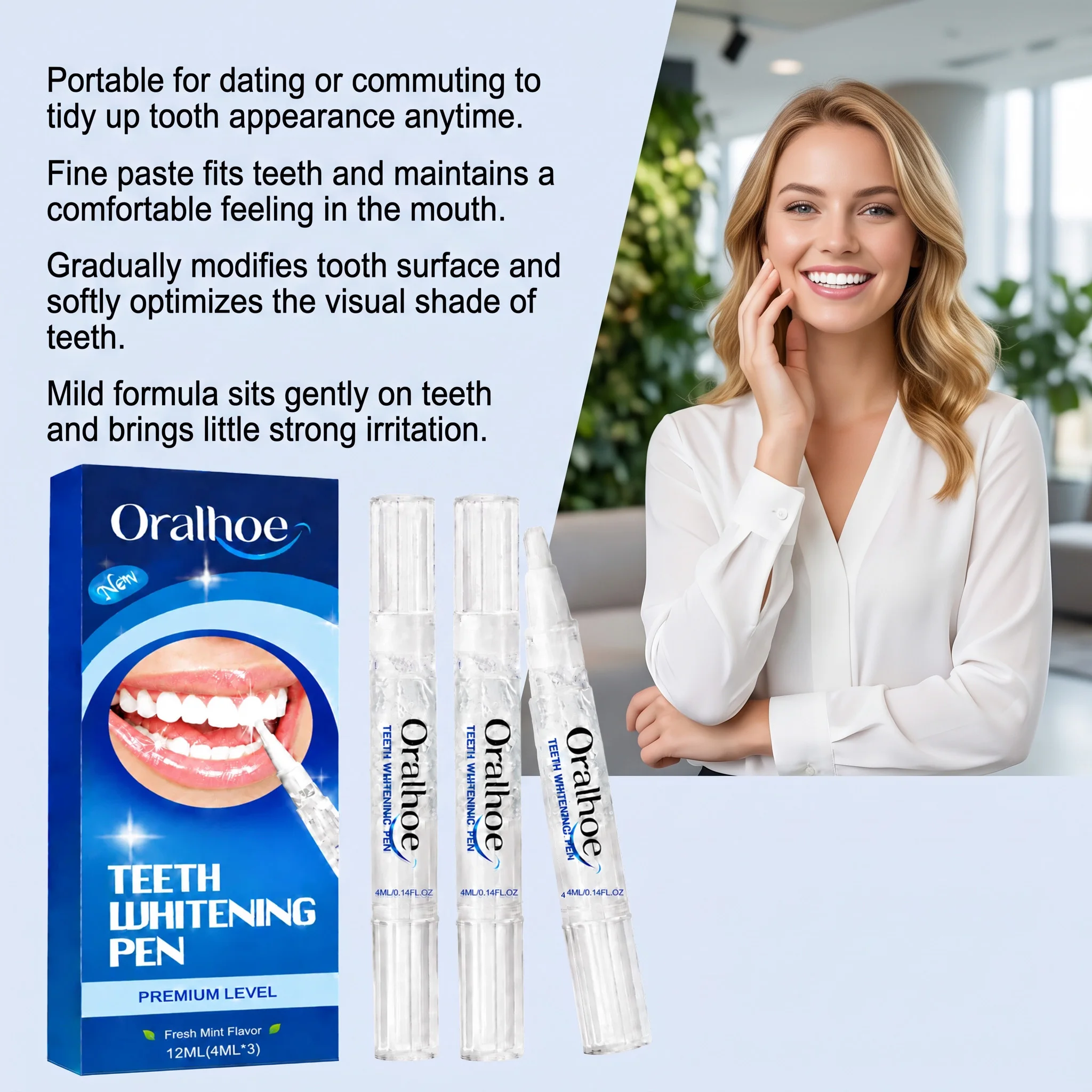 Oralhoe – zestaw 3 sztuk długo – Teeth Whitening Pens recenzja i cena