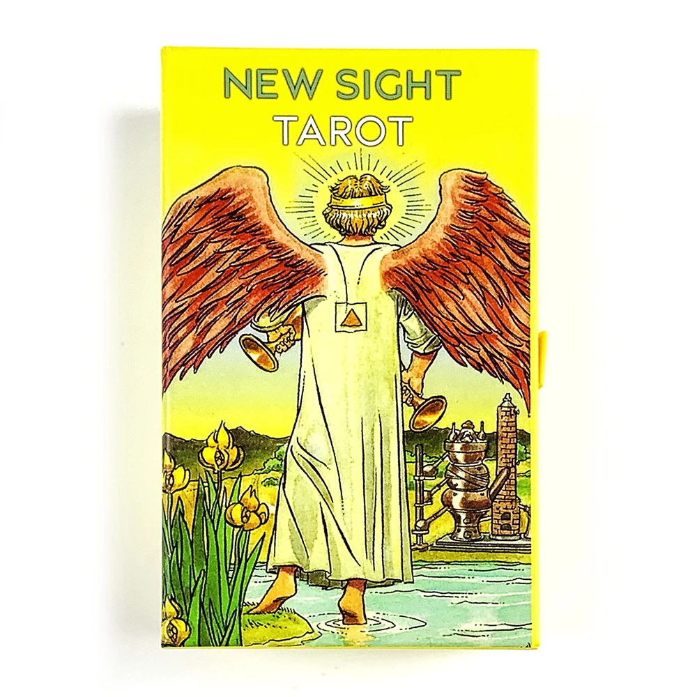12*7cm New Sicht Tarot Deck Pull-out Gift Box 78 Tarot Card Mysterious Divination Cards Game with Guidebook and Drawstring Pouch