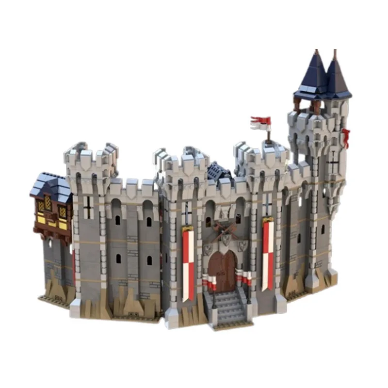 จุด MOC-132314 Modular ปราสาทอนุภาคขนาดเล็กประกอบอาคารบล็อกยุคกลางอาคารปราสาทชุดของเล่นชุดของขวัญ