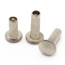 10-50pcs GB873 Nickel Plated Steel Round Flat Truss Pan Head Half Semi Hollow Shank Rivet M2 M2.5 M3 M4 M5 M6