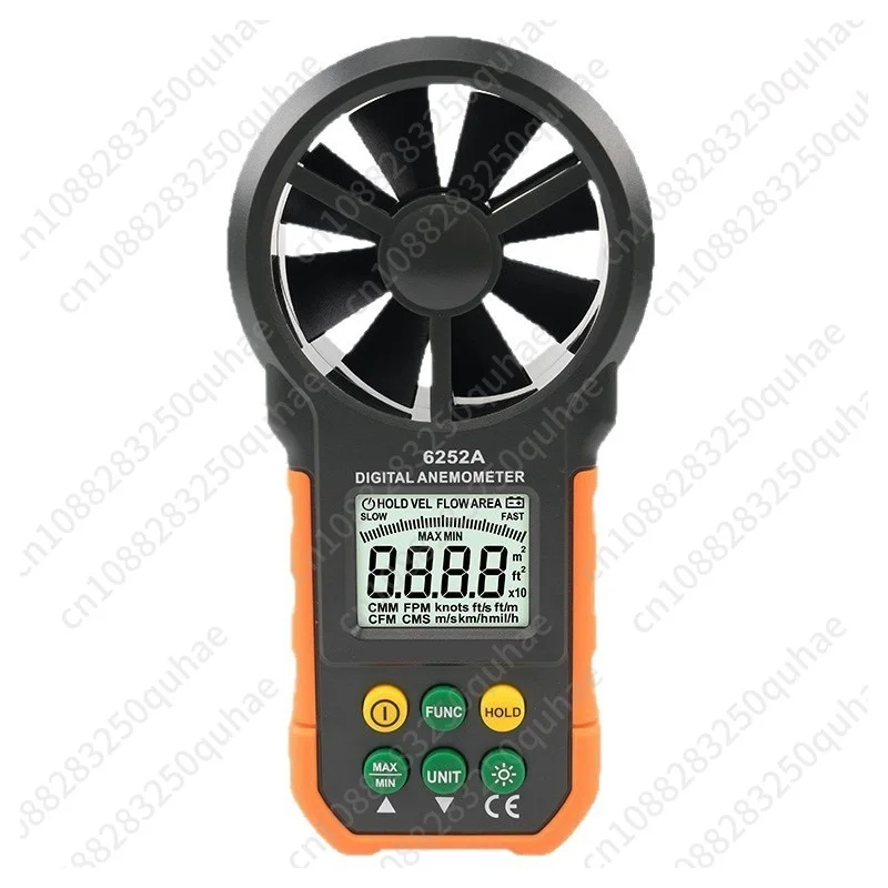 Handheld Digital Anemometer, Wind Speed Air Volume Temperature Humidity Detector