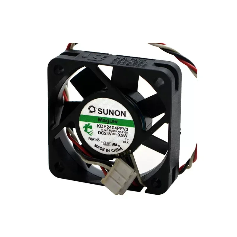 For SUNON KDE2404PFV3 24V 0.9W 4010 4CM 3-Wire Alarm Silent Inverter Fan