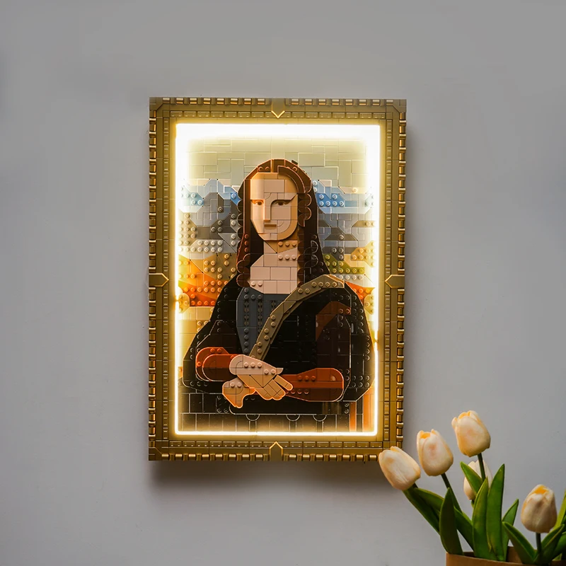 Vonado 5V LED light 31213 set suitable for Mona Lisa building block gift (including lighting accessories only)