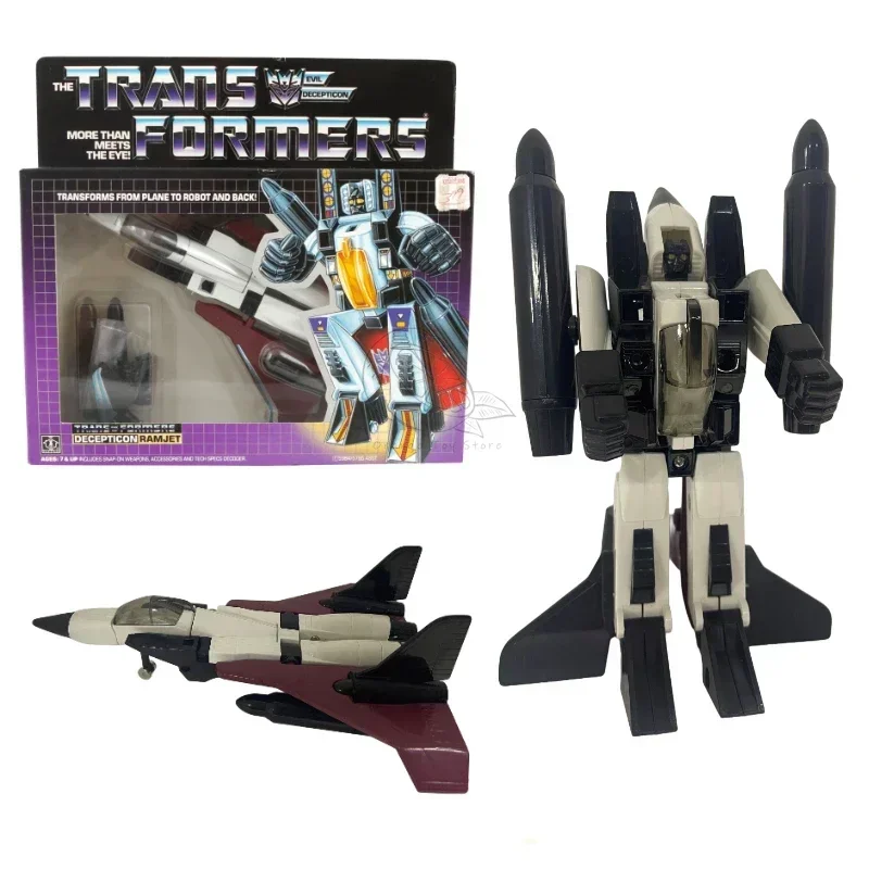 Em estoque transformadores brinquedos versão dos eua g1 84-86 ko série starscream dirge modelo robô coleção figuras de ação brinquedos presentes hobby