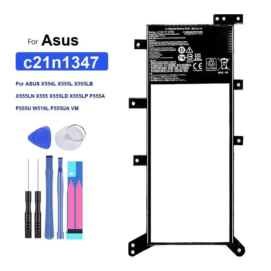 

5000 мАч для Asus X554L X555L X555LB X555LN X555 X555LD X555LP F555A F555U W519L F555UA VM аккумулятор для ноутбука стабильный C21n1347