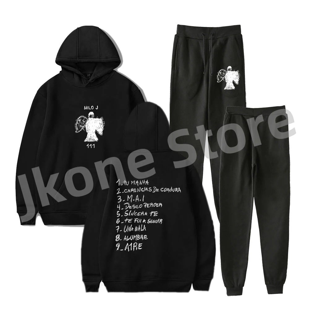 Milo J Hoodies Set 111 Album Merch Print Women/Men Fashion Casual Singer Sweatshirts Streetwear