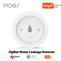 MOES Tuya ZigBee 3.0 Water Leak Sensor, Smart Flood Detector Alarm, Leakage & Immersion Alert, Smart Life App, Remote Monitoring