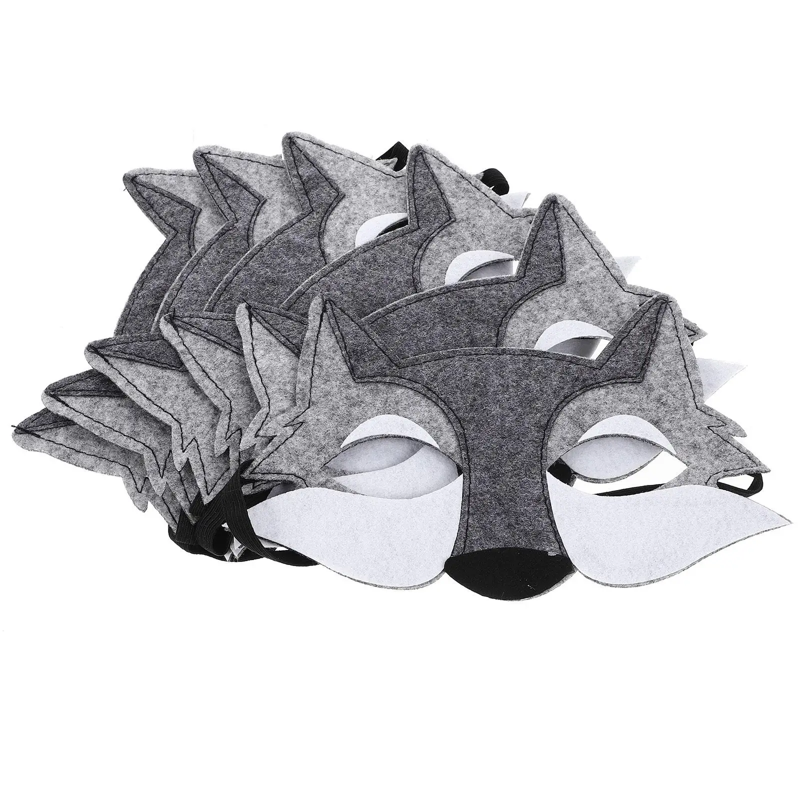 

6 Pcs Werewolf Mask Animal Makeup Costume Props Fox Felt Masks Cosplay Face Man