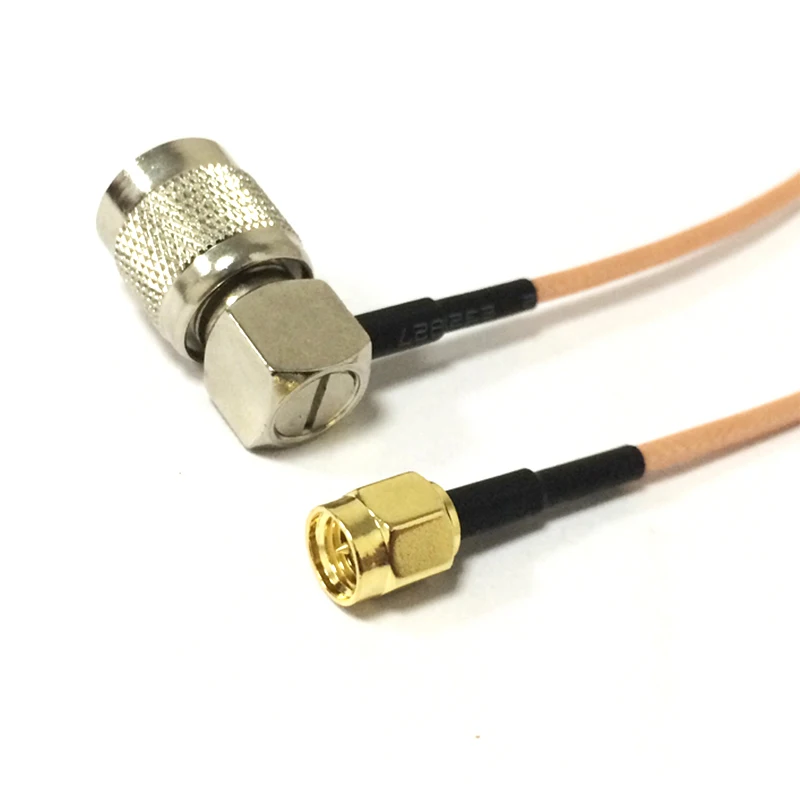 Cable Coaxial de módem SMA macho a enchufe TNC, adaptador Pigtail RG316 de ángulo recto, 15CM, 6 pulgadas, nuevo