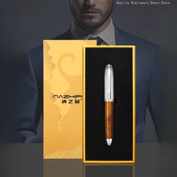 New Chinese Giant Redwood Luxury Rollerball Pen 0.5mm Black Stationery Wood Gel Pens High Quality Business Office Gift Box