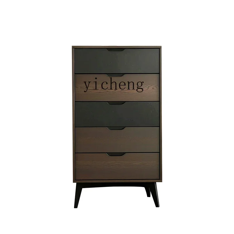 

B1 solid wood chest Italian minimalist chest of drawers Bedside storage Bedroom storage High-end side cabinet