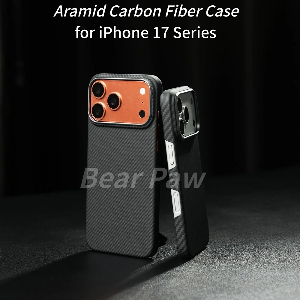 

Магнитный чехол из арамидного углеродного волокна для iPhone 16 17 Pro Max Чехлы из кевларового волокна для 16 Pro 15 Pro Max Aramid Carbon Funda
