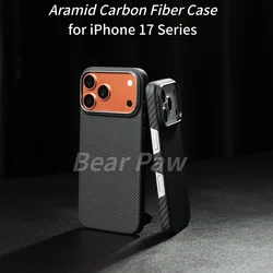 Case for iPhone 17 Pro Max Aramid Carbon Fiber Case for iPhone Air/17/17 Pro/15Pro Max/16Pro Max Thin Kevlar Fiber Magnetic Case