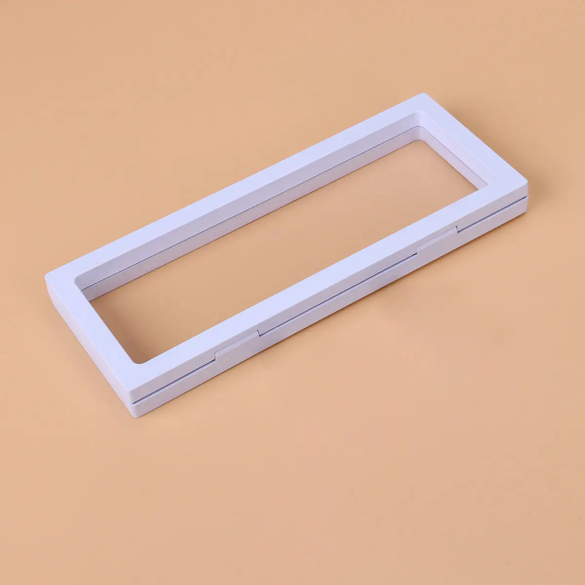 Transparent 3D Floating Frame Display Case 23x9cm Clear Jewelry Display Box Coin Holder for Medallions Bracelets Pendants