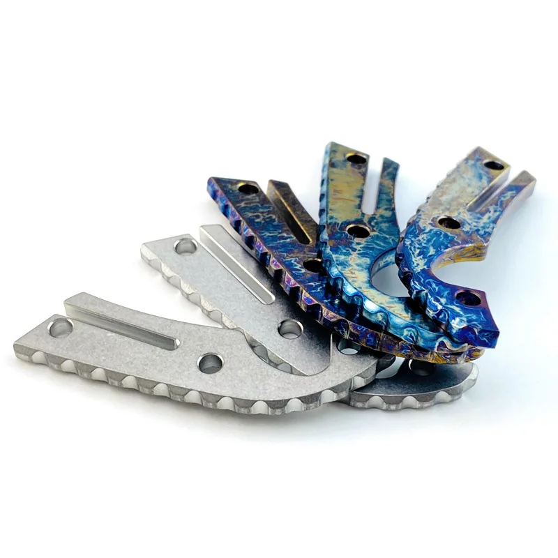 6 Colors CNC Titanium Alloy Material Knife DIY Parts BACKSPACER Backbone For Spyderco C10 Endura4 Knives Replacement Accessories