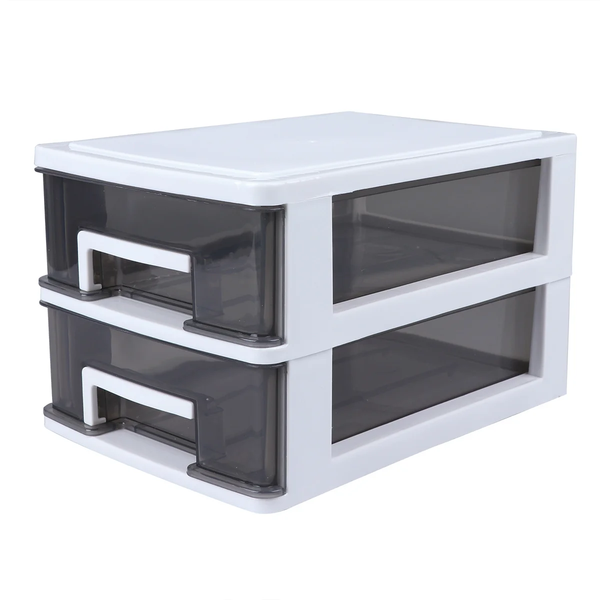 

Double-Layer Desktop Plastic Storage Box Drawer Type Cabinet Portable Multifunction Storage Organizer for Office Study Room