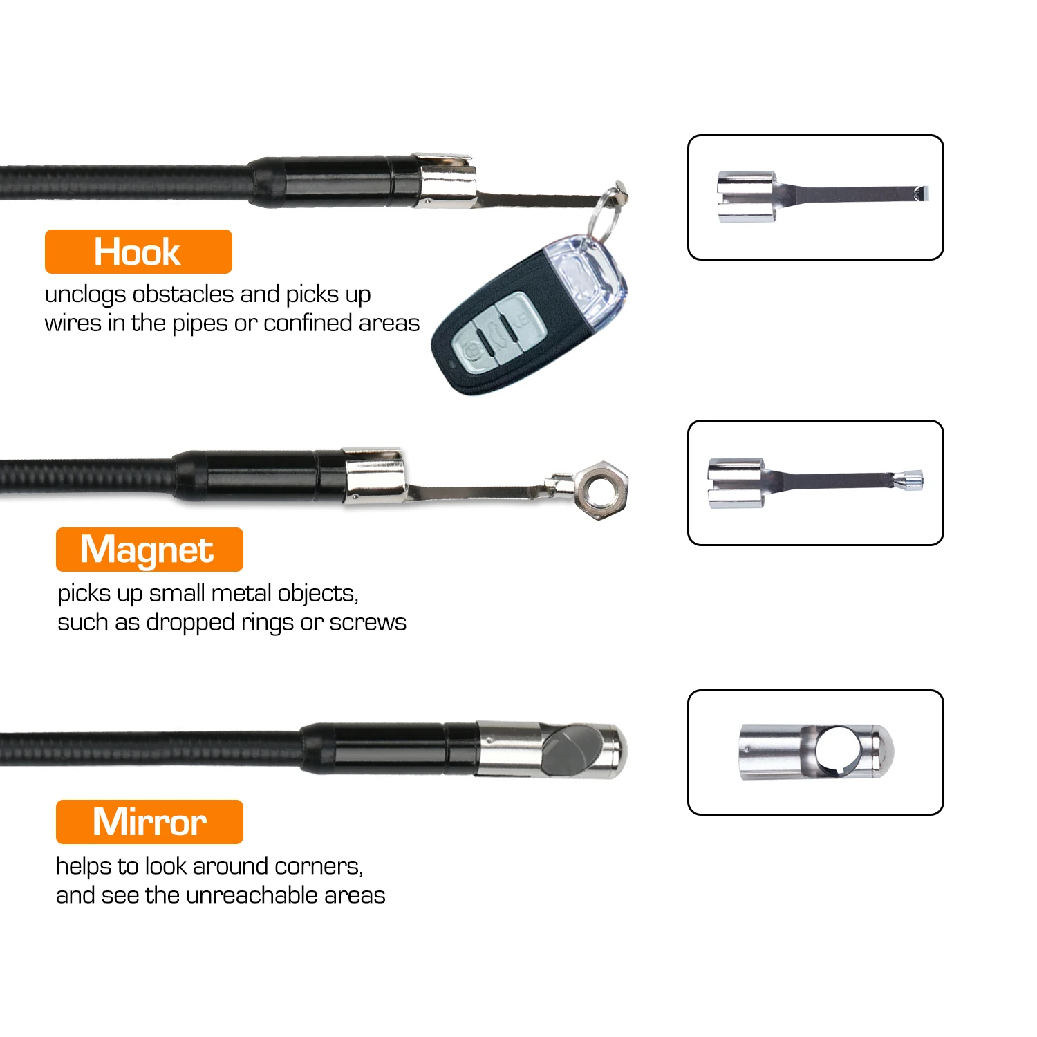 Autel MaxiVideo MV108 HD Digital 8.5mm Inspection Camera For MaxiSys Series/Pro And PC Support Video Inspection E Image Head