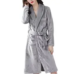 Bathrobe Clothes Nightgown Sleepwear Casual Long Sleeve Mens Man Winter Warm Flannel Robe Plush Shawl Male Bath Robe Lounge Home