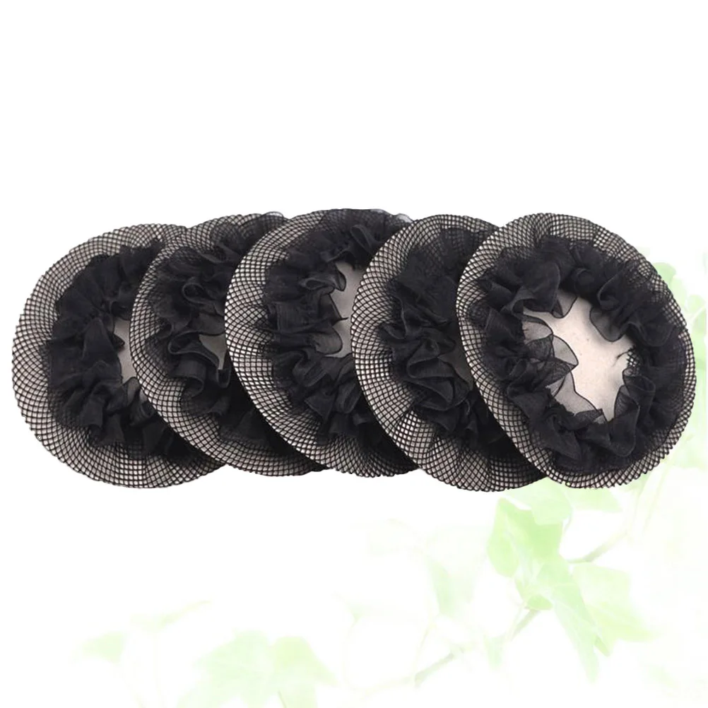 

5 Pcs Hair Accessories Black Women Suit Suits for Bun Cover Net Snood Hairnet Blue Nets Buns