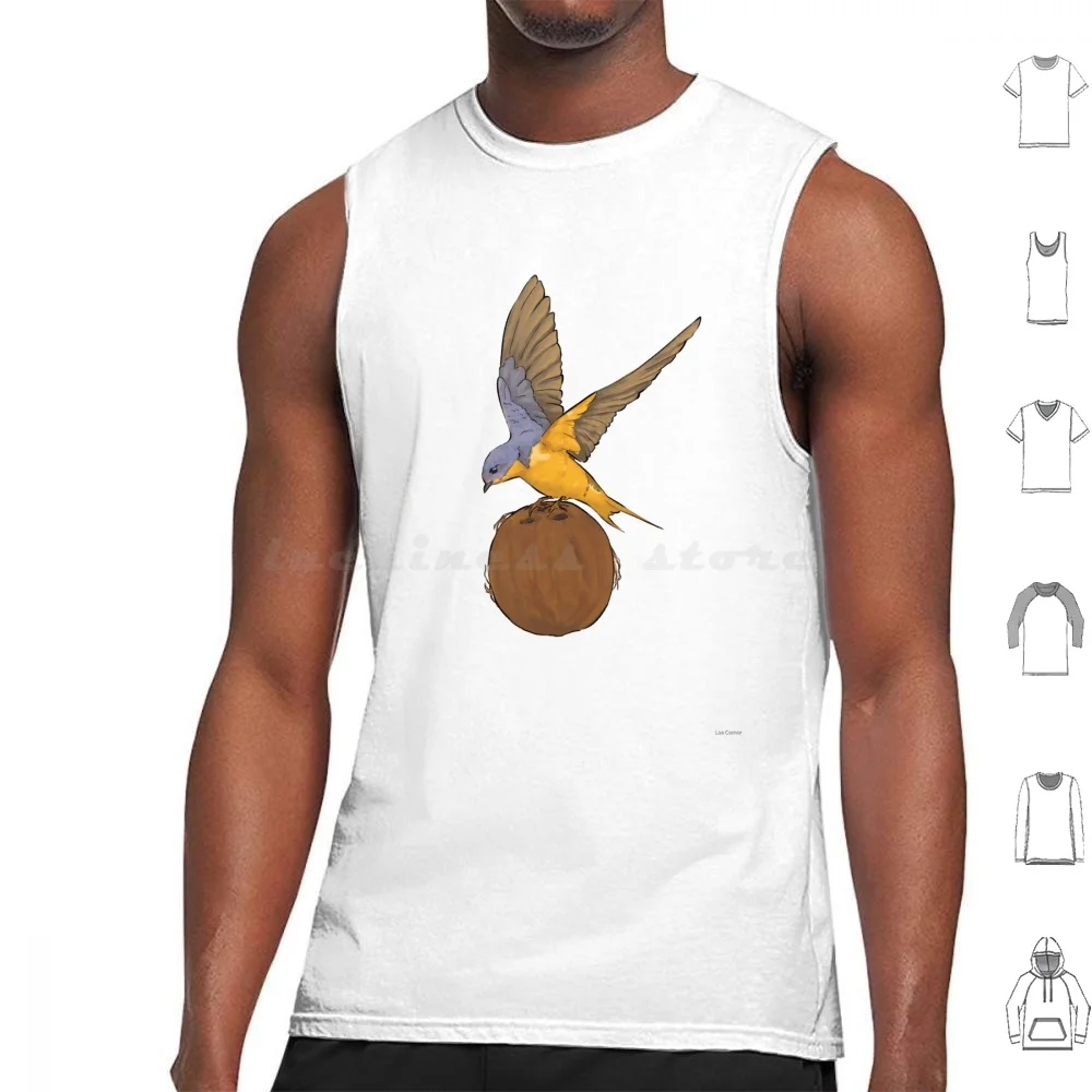 Swallow Carrying A Coconut Tank Tops Print Cotton Swallow Monty Python Holy Grail African Swallow European Swallow