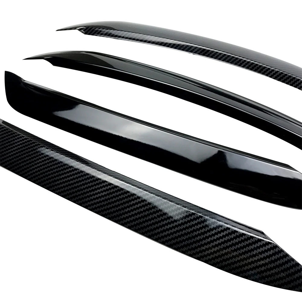 For VW Polo 2019 2020 Car Styling Headlight Lamp Eyebrow Eyelid Molding Trim Lid Cover ABS Carbon Fiber Look 2Pcs Accessories view 4