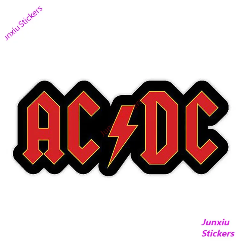 AC DC Music Vinyl Decal Funny Car Sticker for Car Truck Window Bumper Laptop Decals Decoration  Car Accessories KK 13*6cm