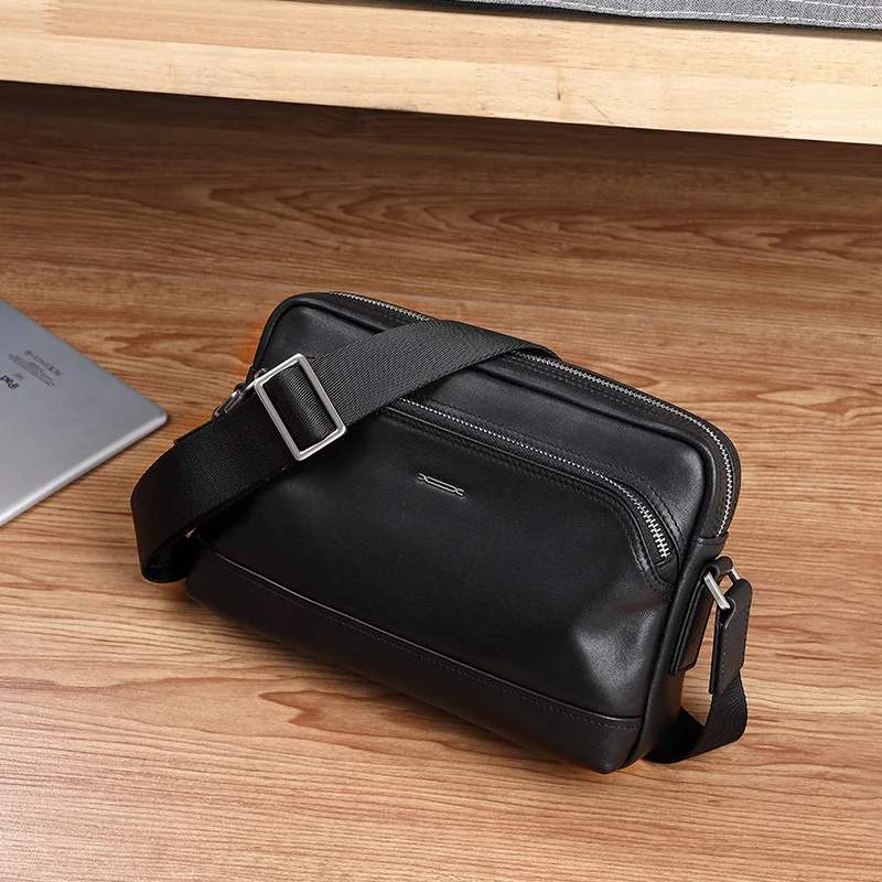 

Men's genuine leather single-shoulder bag, multi-functional, practical and large-capacity business travel crossbody bag