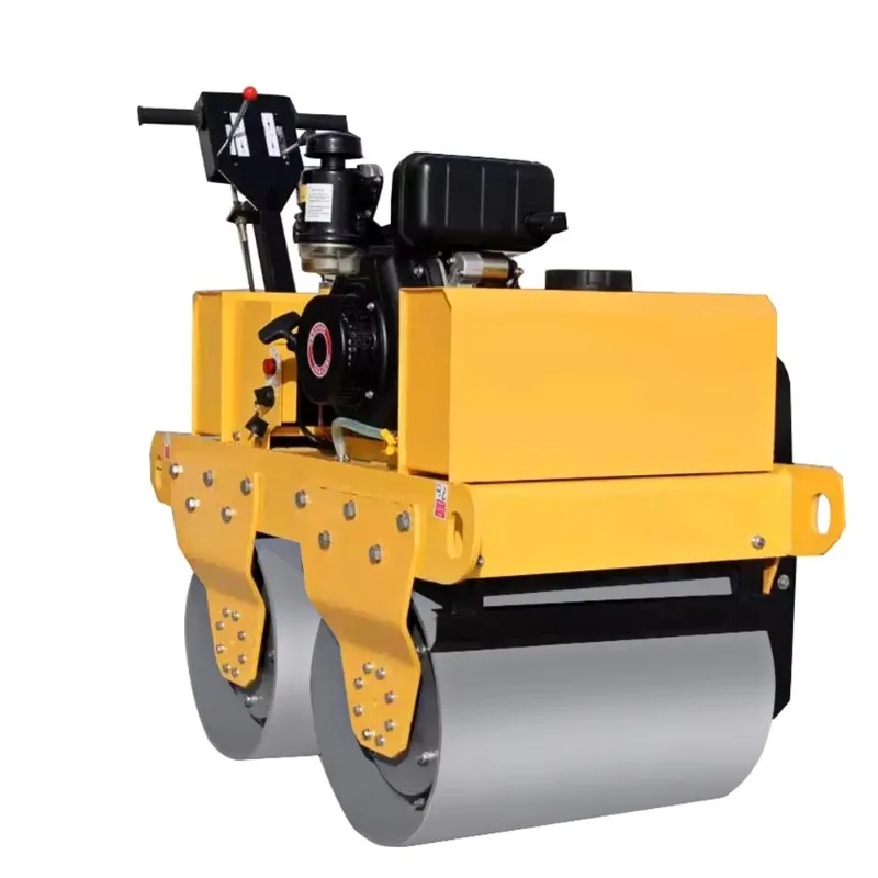 Hydraulic Double Drum Road Roller Compactor Small Vibratory Roller Machine For Road Repair Construction
