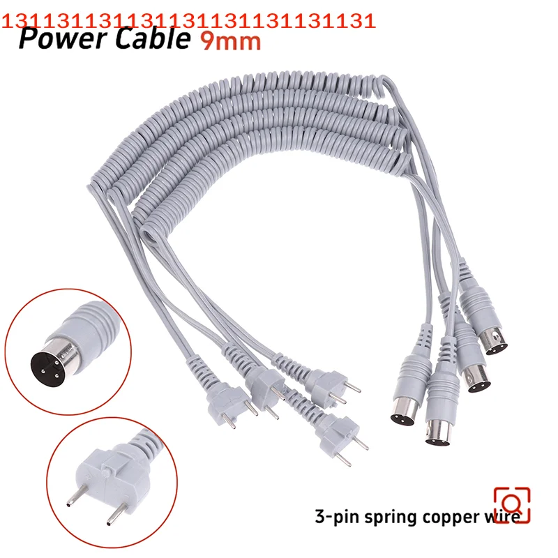 Fil à ressort solide Compatible avec 210 204 90 105L 102L 1.5M câble d'alimentation gris 3 broches 9mm pour perceuse à ongles poignée de manucure électrique
