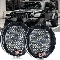 Luz de circulación diurna superbrillante de 7 pulgadas, lámpara de conducción de doble Color de 300W para Jeep Offroad Boat 4X4, camión ATV SUV, lámpara antiniebla