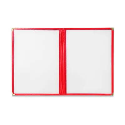 1 2 3 4 6 Slots Red Frame Plastic Menu Cover