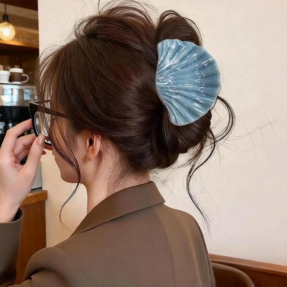 Pearlescent Shell Hair Claw, Beach Vacation Hair Accessory For Effortless Updos And Half-up Styles On Any Occasion