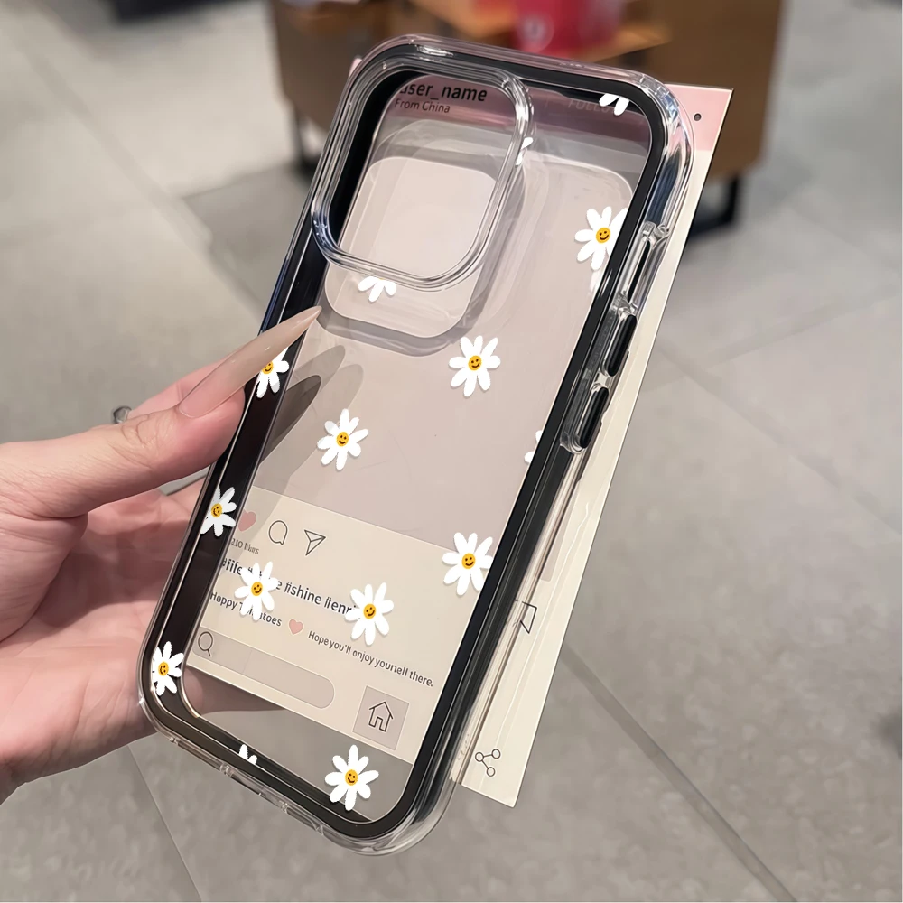 Süße Handyhülle mit kleinem Gänseblümchen-Print für Galaxy A57 A37 A55 A54 A36 A35 A16 5G S25 S24 S23 S22 Plus S26 Ultra FE 5G – Detail 3