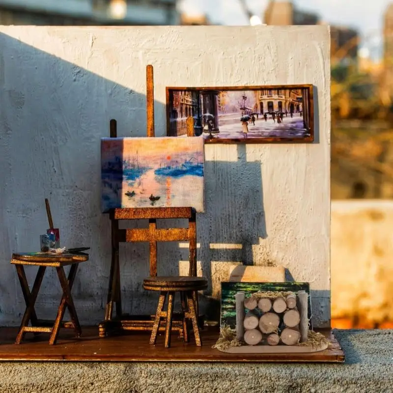 Mini Playset lenha metal para paisagem diy decoração cena ao ar livre l8rb