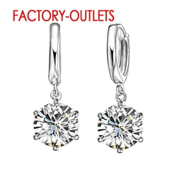 Big Discount 925 Sterling Silver Bridal Jewelry Pierced Dangle Earrings Jewelry Shining Wedding Earrings For Women/Girls
