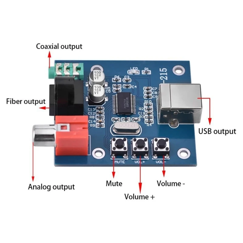 PCM2704 SCDIF SCDIF DECODID CARDA USB HIFI Scheda DECODIED SCHEDA SCHEDA SCHEDA DECODITA DECODITA