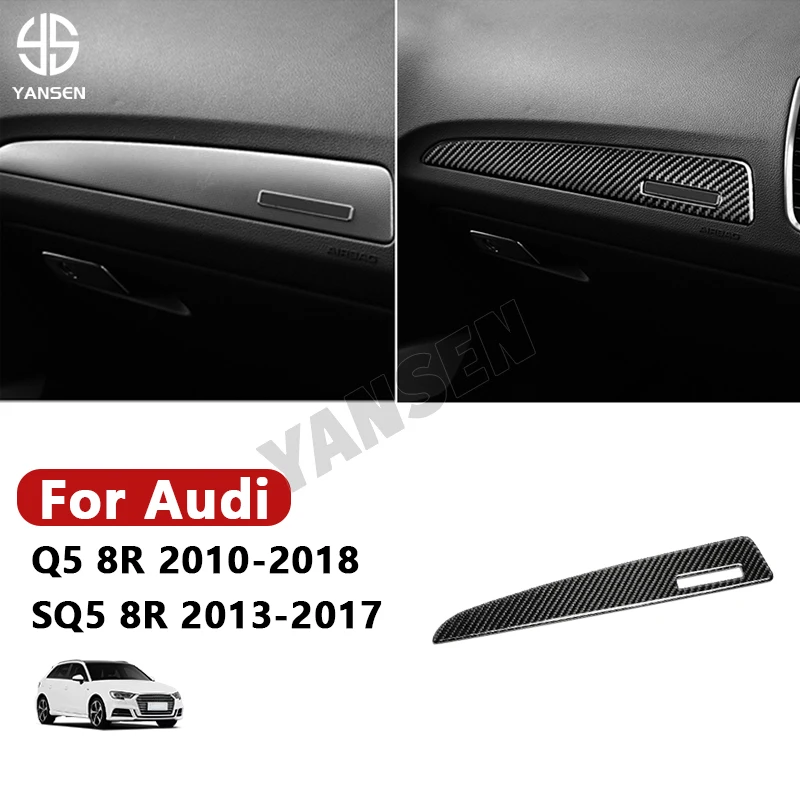 

Car Dashboard Door Panel Trim Strips Instrument Carbon Fiber Stickers Cover For Audi A4 B8 A5 2009-2016 Q5 8R Accessories